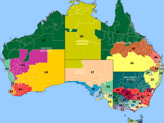 Postal codes areas of AUS