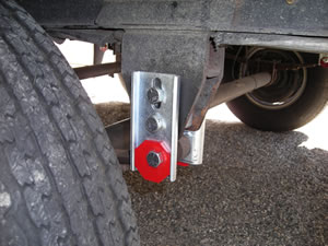 Pass Front - Red octagon cam rotated for 1/4 inch forward adjustment of axle