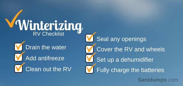 how to winterize your rv checklist